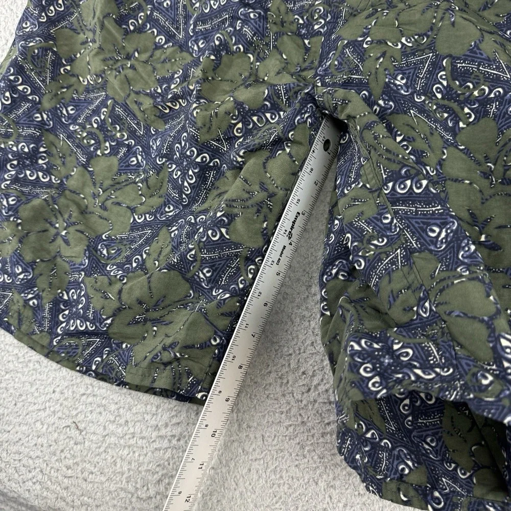 OP Ocean Pacific Swim Trunks Mens sz 36 Blue‎ Green Floral Board Shorts Vtg Y2k